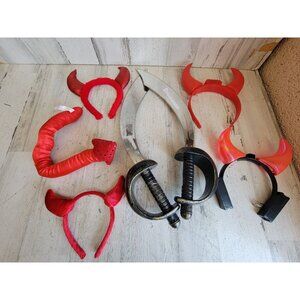 Halloween devil ear unisex adult accessory sword set